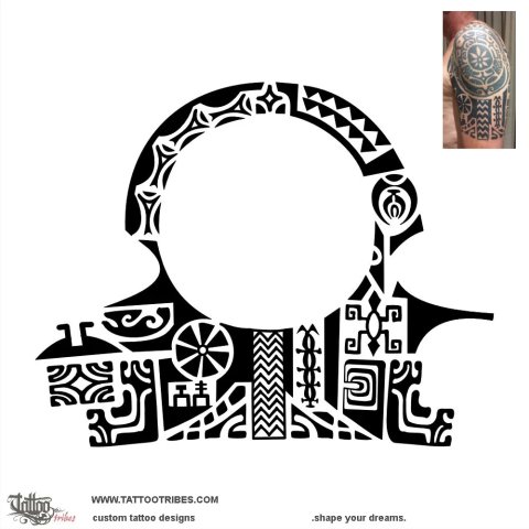 Punihele (Wanderlust) tattoo design thumbnail