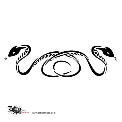 Crossing serpents (Dangerous appeal) tattoo design thumbnail
