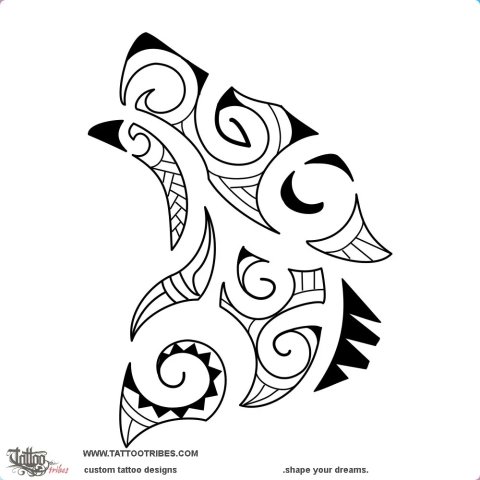 Wolf (New life) tattoo design thumbnail