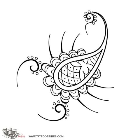 Mehndi scorpion (Passional love) tattoo design thumbnail
