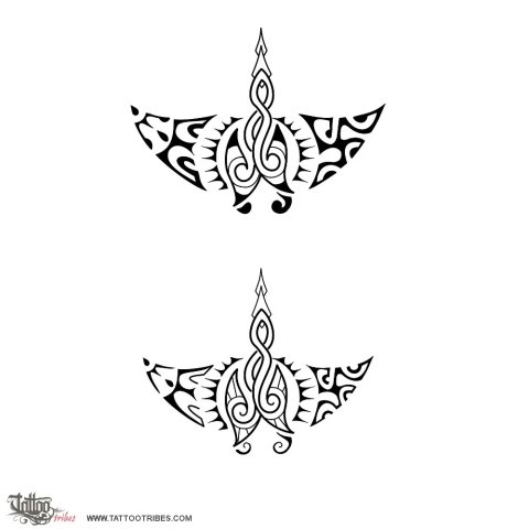 Rua matau (Union) tattoo design thumbnail