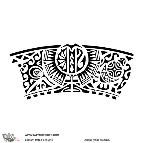 Úa me tahi (Two and one) tattoo design thumbnail