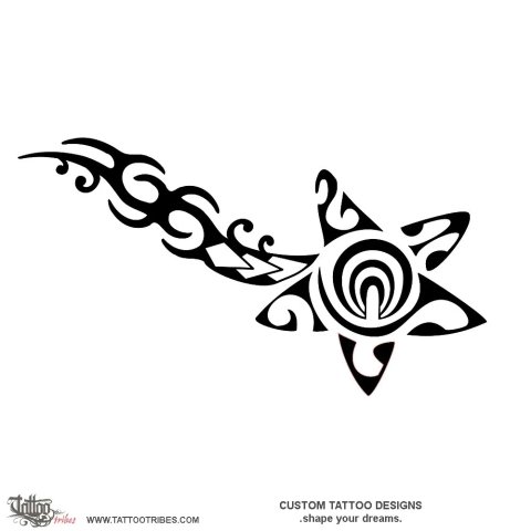 Comet (Tribal) tattoo design thumbnail