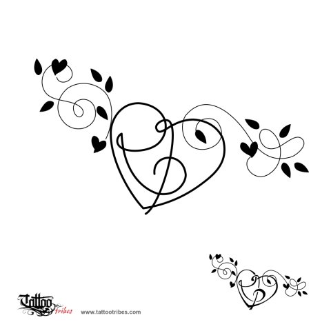 R+D heart (Union) tattoo design thumbnail