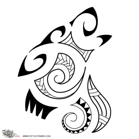 Maori style wolf (Maori series: EARTH) tattoo design thumbnail