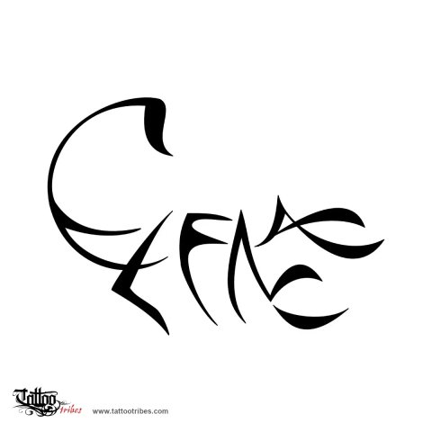 Scorpion (Elena) tattoo design thumbnail