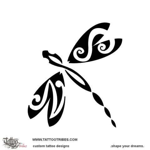S+N dragonfly (Love) tattoo design thumbnail