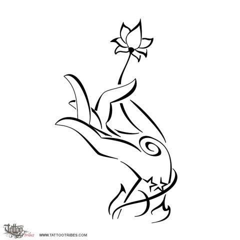 Buddha's hand (Healing) tattoo design thumbnail