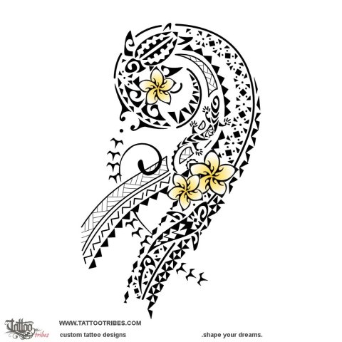 Kamunaga (Ceremonial offerings) tattoo design thumbnail