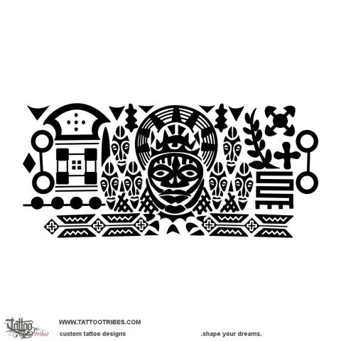 One people (Unity) tattoo design thumbnail