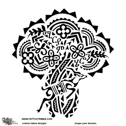 Baobab (Family) tattoo design thumbnail