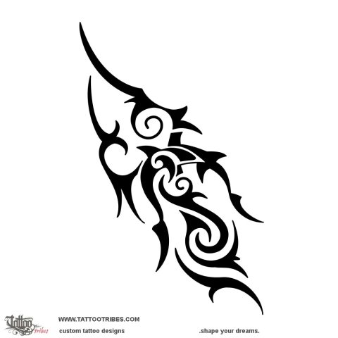 Scorpion (Borneo style) tattoo design thumbnail