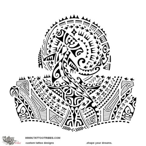 Hotua (Perseverance, strength) tattoo design thumbnail