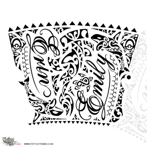 Erin & Emily (Family, protection) tattoo design thumbnail