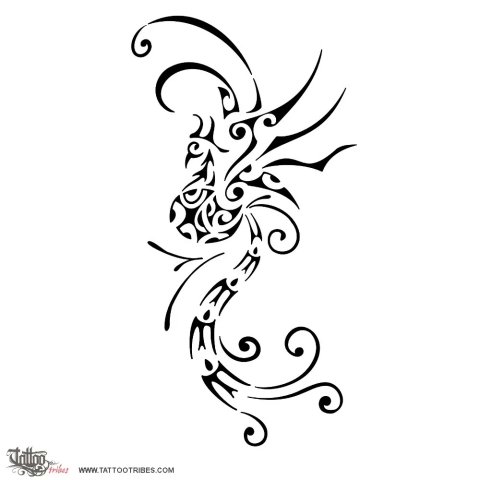 Phoenix (Rebirth, change) tattoo design thumbnail
