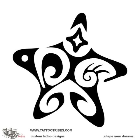 Starfish (Love) tattoo design thumbnail