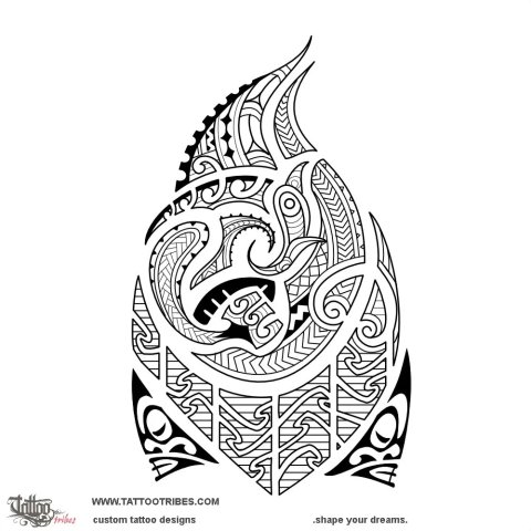 Taniwha (Rugby) tattoo design thumbnail
