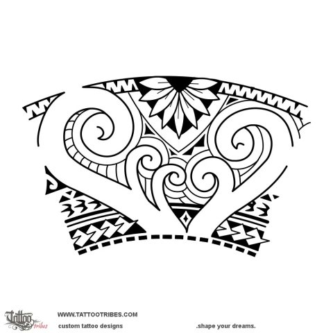 Tauawhi (To embrace) tattoo design thumbnail