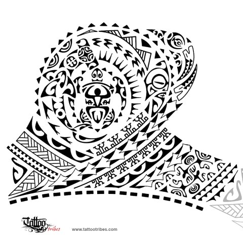 Toa-warrior-half-sleeve (Warrior, victorious) tattoo design thumbnail