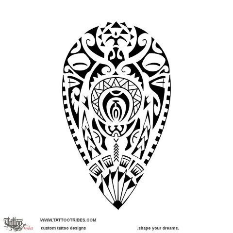 Tapuhau (Calf) tattoo design thumbnail