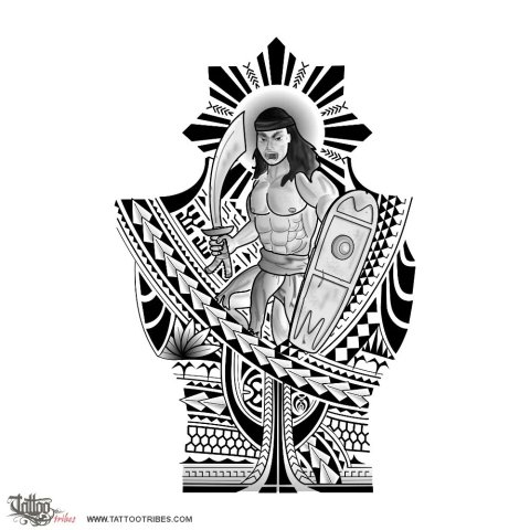 Lapu-Lapu (Warrior) tattoo design thumbnail