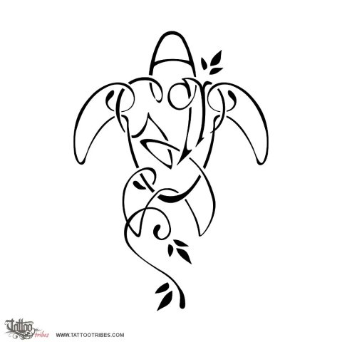 G+A+M turtle (Union) tattoo design thumbnail