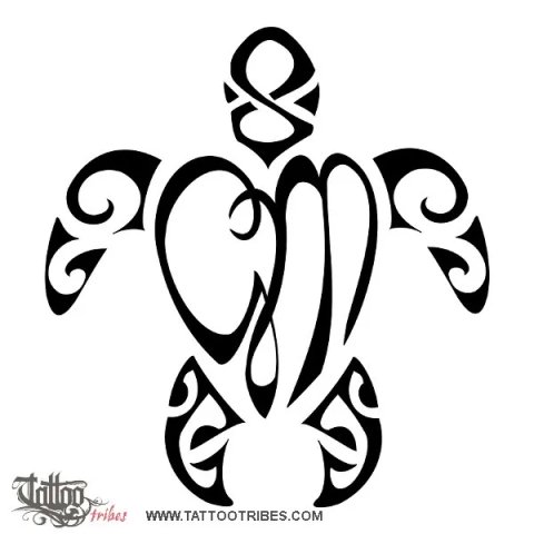 G+M turtle (Union, family) tattoo design thumbnail
