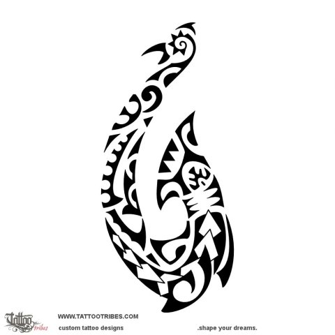 Matau mao (Prosperity) tattoo design thumbnail