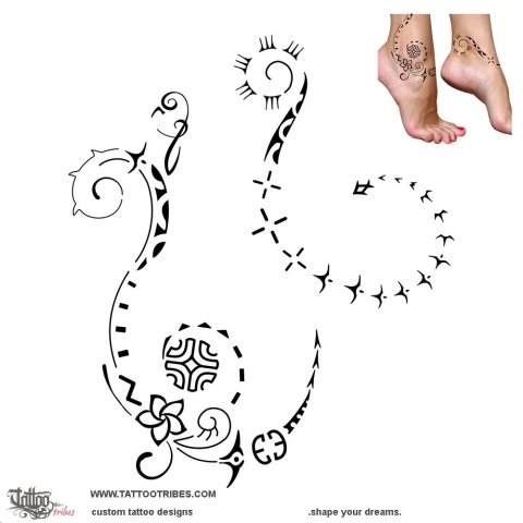Vahine (Woman) tattoo design thumbnail
