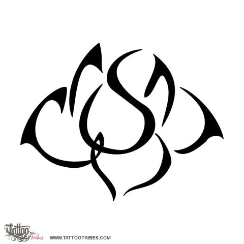 Lotus flower (S+G) tattoo design thumbnail