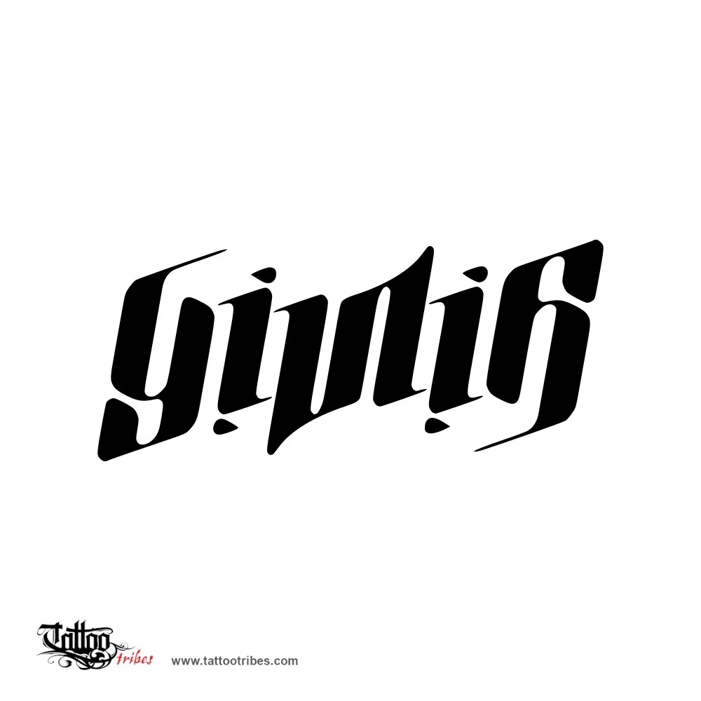 Giulia (Ambigram) tattoo design thumbnail