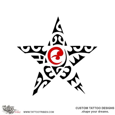 E star (Son) tattoo design thumbnail