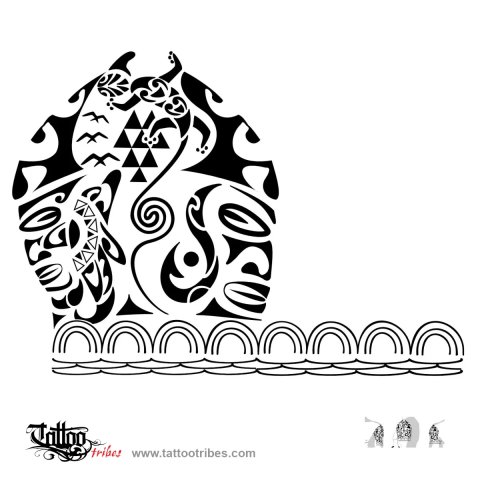 Hawaii on my mind (Sea, fun, family) tattoo design thumbnail