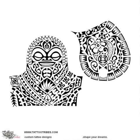 Mau te rongo (To be in peace) tattoo design thumbnail