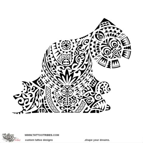 Kokopelli sleeve (Success) tattoo design thumbnail