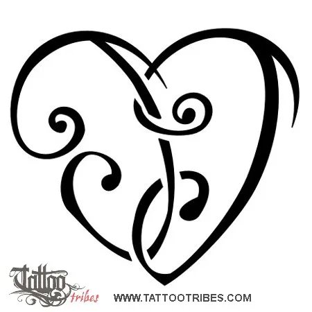 J+J heart (Bond) tattoo design thumbnail