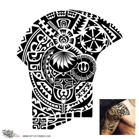 Pi'ika (Protector) tattoo design thumbnail