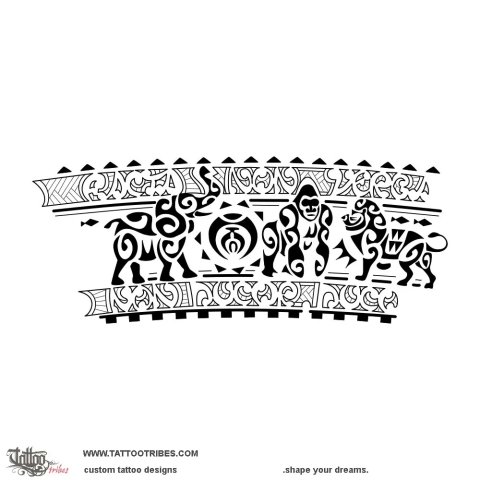 Facta, non verba (Leader) tattoo design thumbnail