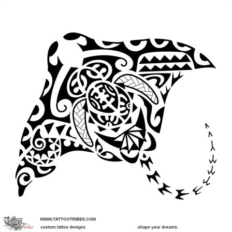 Aihau (To enjoy peace) tattoo design thumbnail