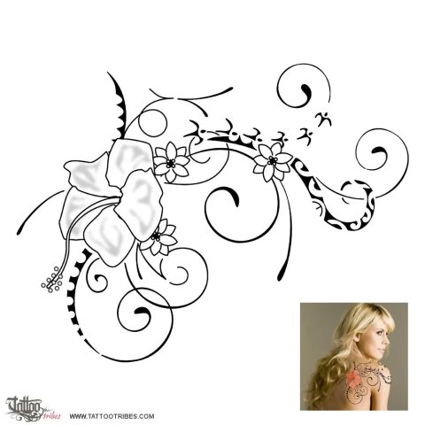Flourished vines (Ode to life) tattoo design thumbnail
