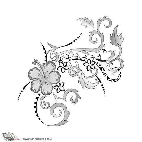 Flourished vines (Ode to life) tattoo design thumbnail
