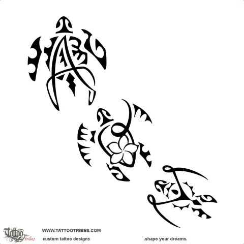 AOM Turtles (Children) tattoo design thumbnail