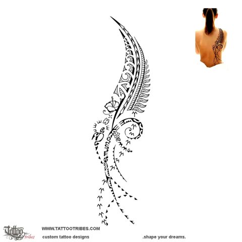 Atai (Fern) tattoo design thumbnail