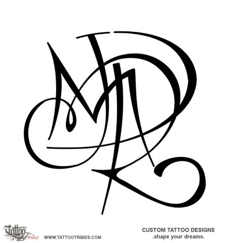 D+R+M+J (Union) tattoo design thumbnail