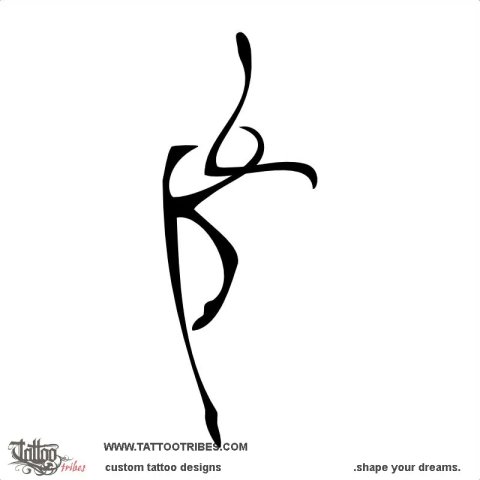 Dancer (K+L) tattoo design thumbnail