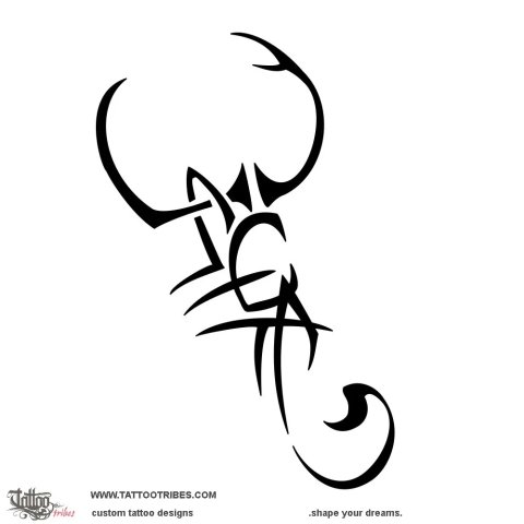 Laeta (Scorpion) tattoo design thumbnail