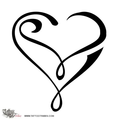 L+L heart (Bond) tattoo design thumbnail
