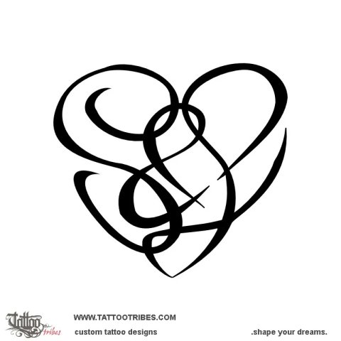 S&L Heart (Love) tattoo design thumbnail