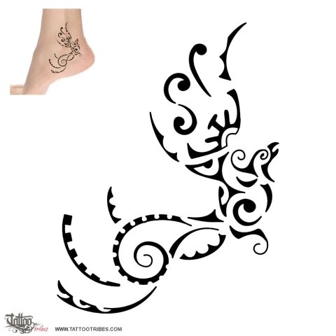 S+I phoenix (Rebirth) tattoo design thumbnail