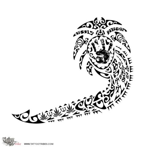 Leyla (Protection, family) tattoo design thumbnail